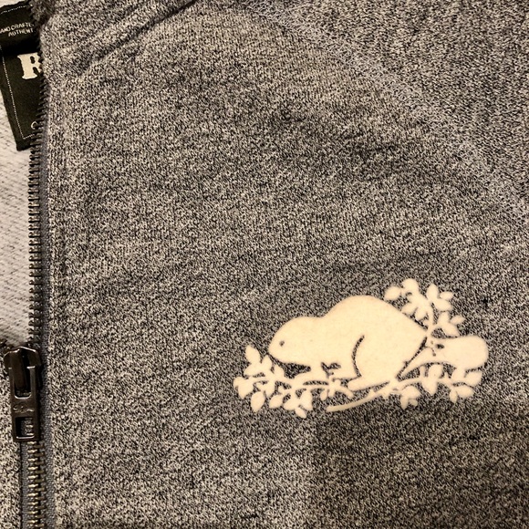ROOTS ORIGINAL FULL ZIP HOODIE - Salt & Pepper - Small - Worn maybe 5 times - Picture 6 of 7